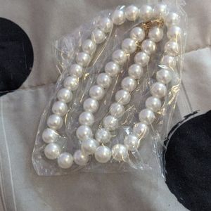 Faux pearl necklace